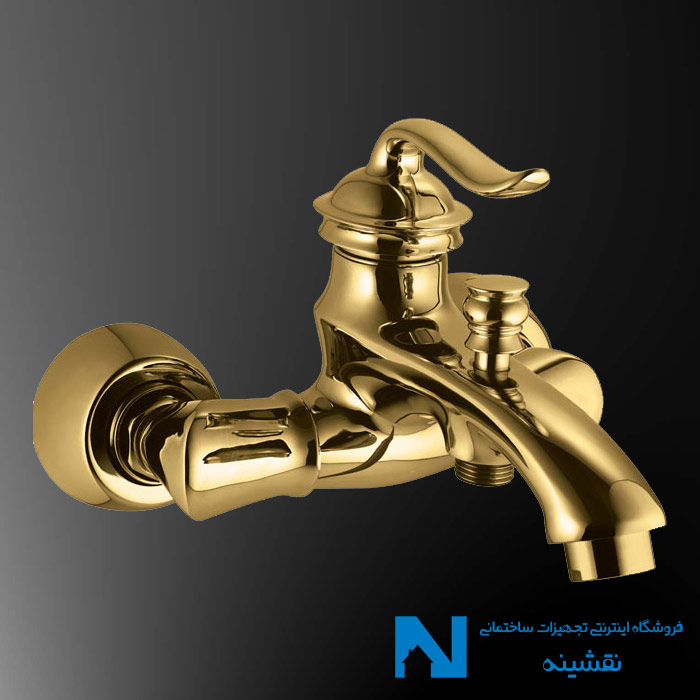 شیر دوش حمام البرز روز مدل اسپیرال طلایی