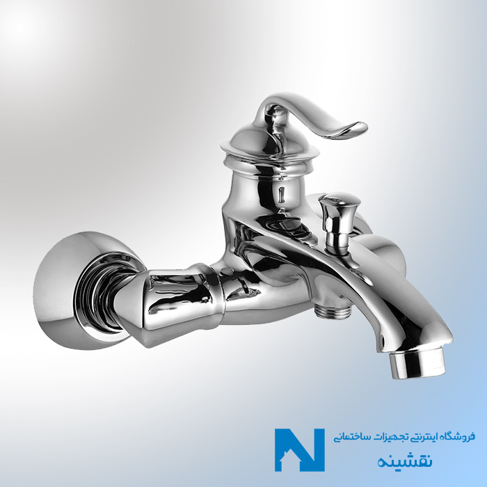 شیر دوش حمام اهرمی البرز روز مدل اسپیرال کروم