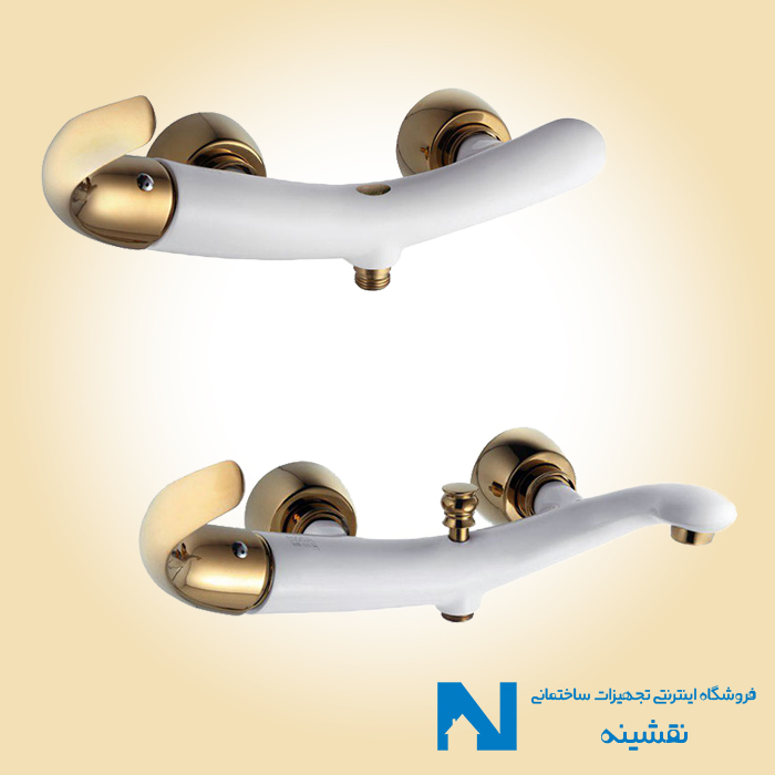 شیر توالت و شیر حمام البرز روز مدل جوکر سفید طلایی